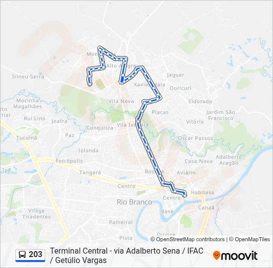 203 Bus Line Map