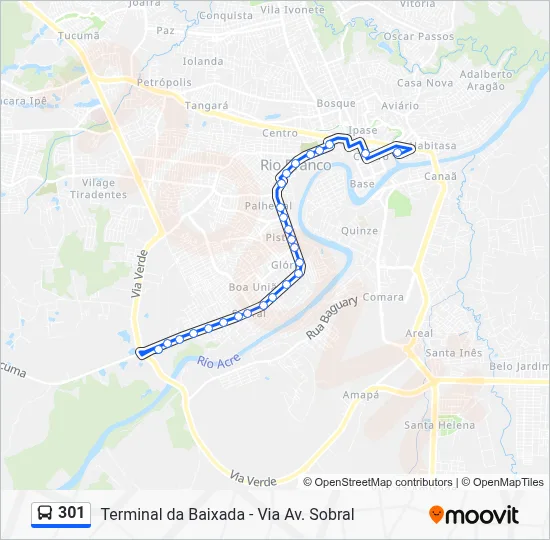 301 Bus Line Map