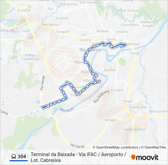 304 Bus Line Map