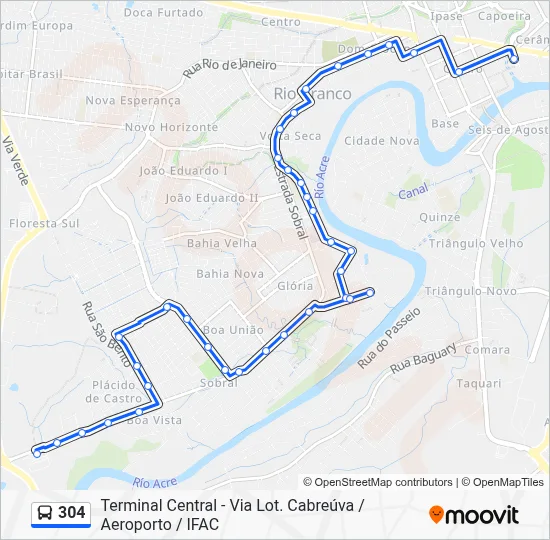 304 Bus Line Map