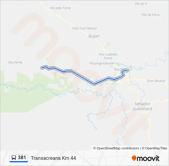 381 Bus Line Map