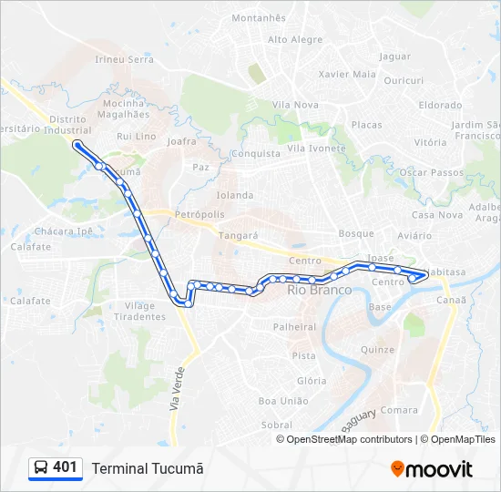 401 Bus Line Map