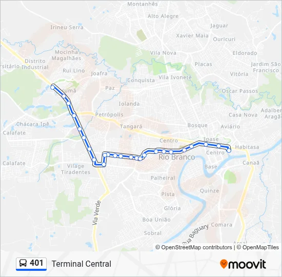 401 Bus Line Map