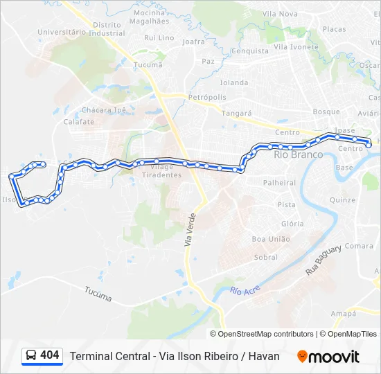 404 Bus Line Map