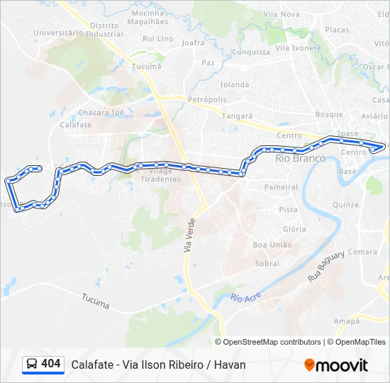 404 Bus Line Map
