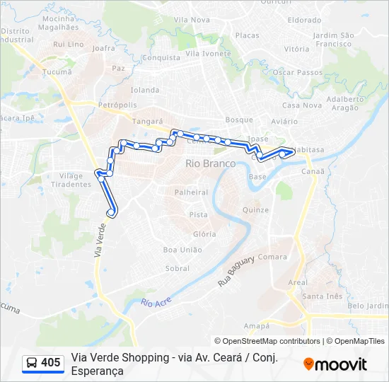 405 Bus Line Map