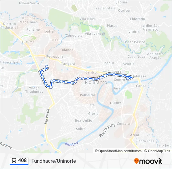 408 Bus Line Map