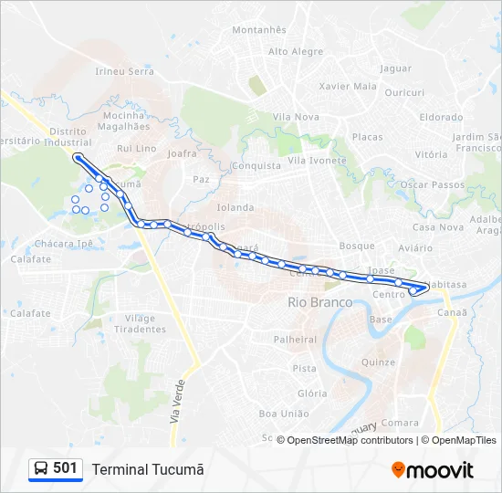 501 Bus Line Map