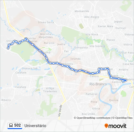 502 Bus Line Map