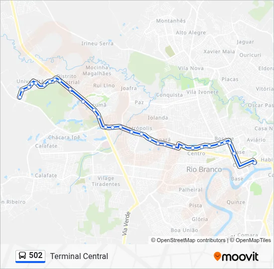 502 Bus Line Map