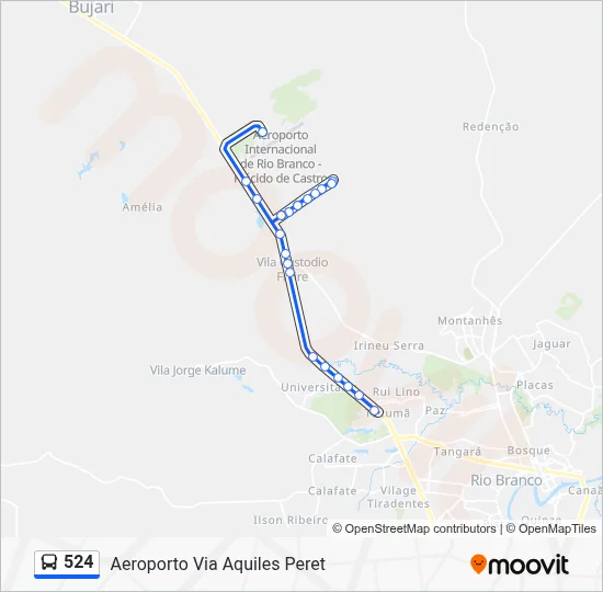 524 Bus Line Map