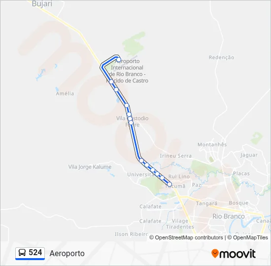 524 Bus Line Map