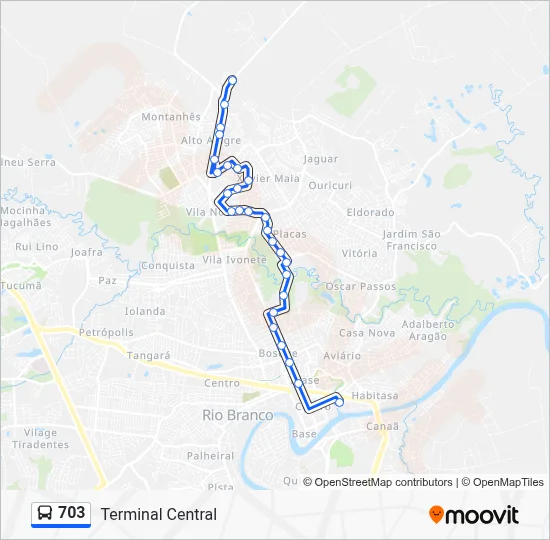 703 Bus Line Map