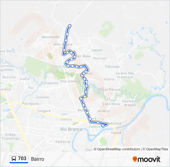 703 Bus Line Map