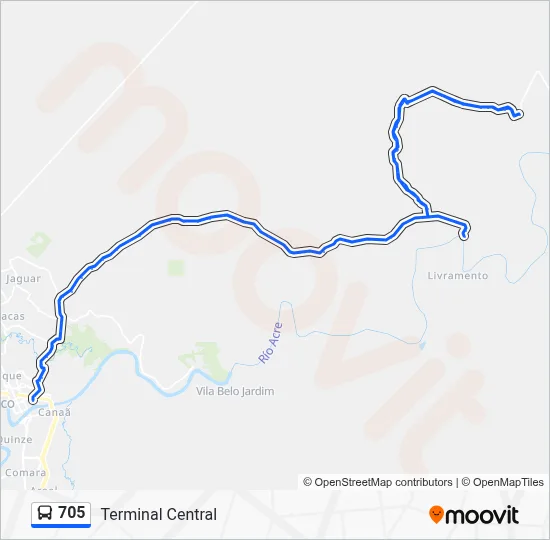 705 Bus Line Map