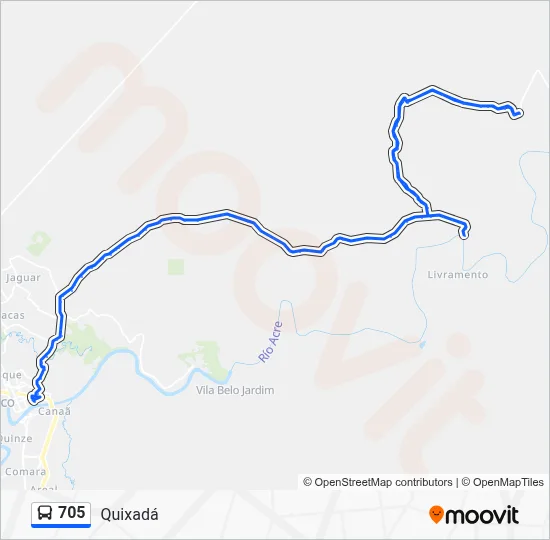 705 Bus Line Map