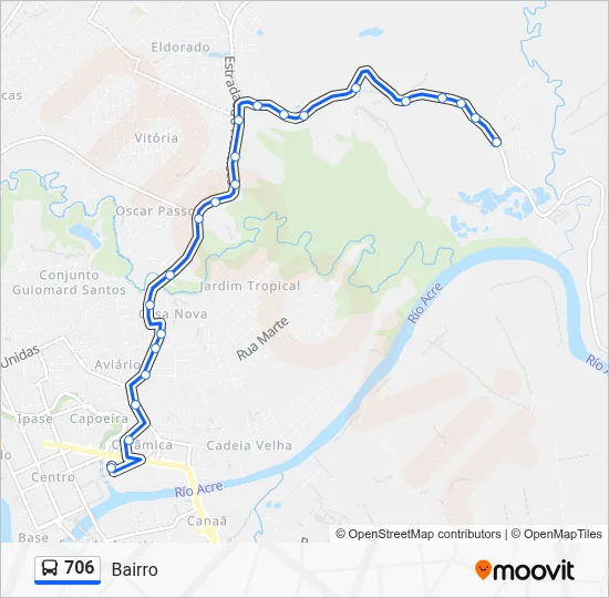 706 Bus Line Map