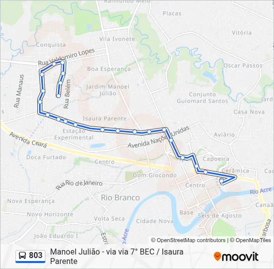 803 Bus Line Map