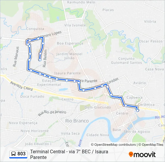 803 Bus Line Map