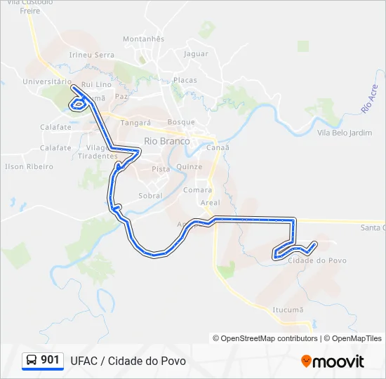 901 Bus Line Map