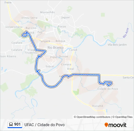901 Bus Line Map