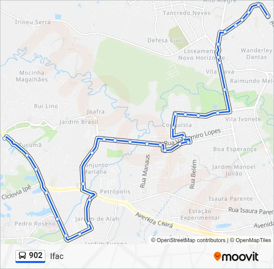 902 Bus Line Map