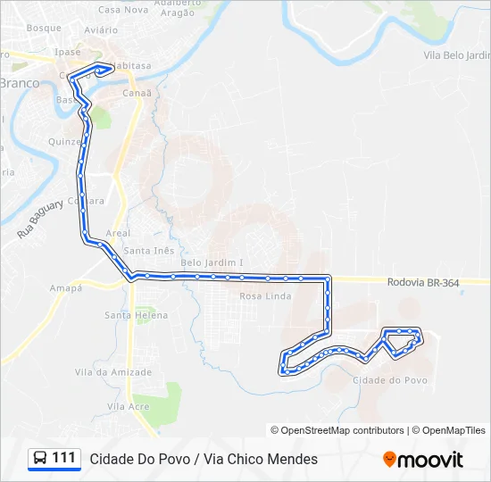 111 Bus Line Map