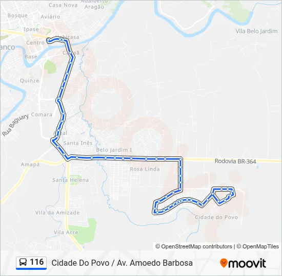 116 Bus Line Map