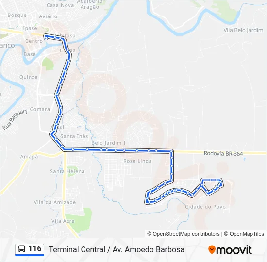 116 Bus Line Map
