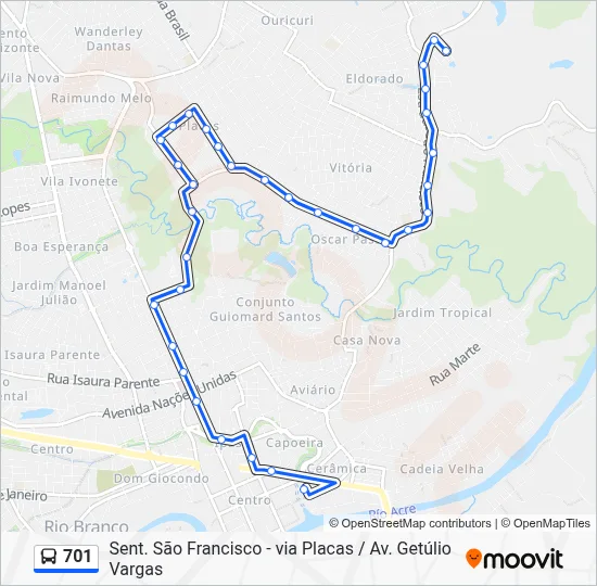 701 Bus Line Map