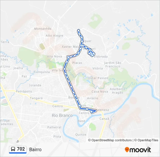 702 Bus Line Map