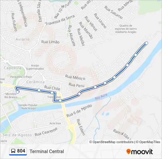 804 Bus Line Map
