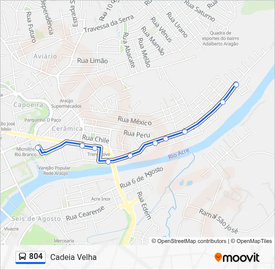 804 Bus Line Map
