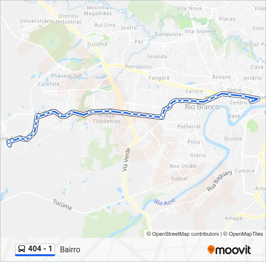 404 - 1 Bus Line Map