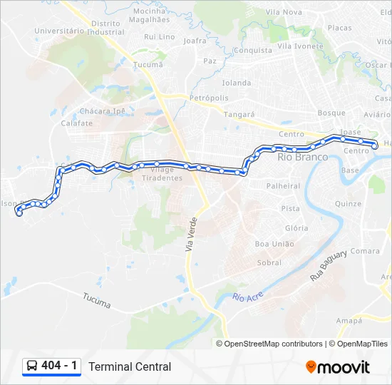 404 - 1 Bus Line Map