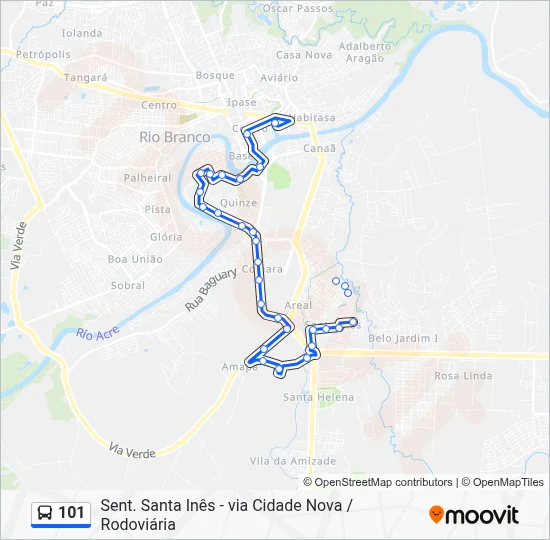 101 Bus Line Map