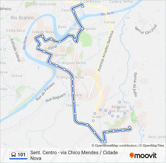 101 Bus Line Map