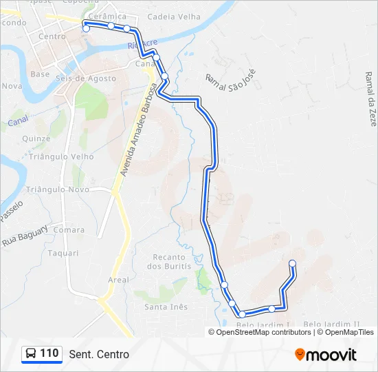 110 Bus Line Map