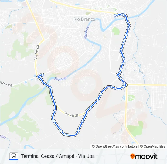 105 AMAPÁ Bus Line Map