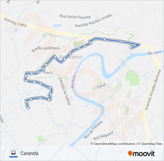 608 CARANDÁ bus Line Map