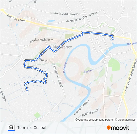 608 CARANDÁ Bus Line Map