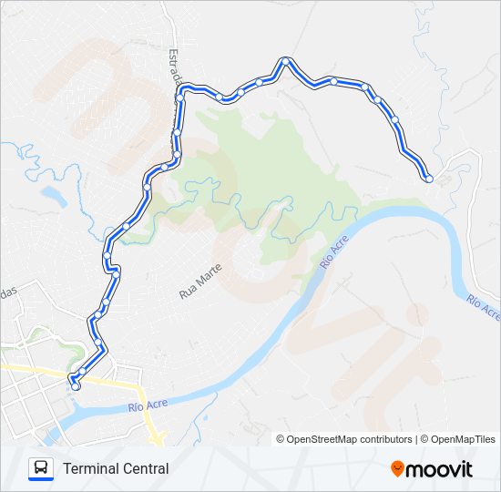 Mapa da linha 706 PANORAMA de ônibus