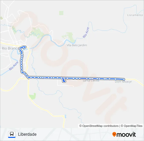 104 LIBERDADE Bus Line Map