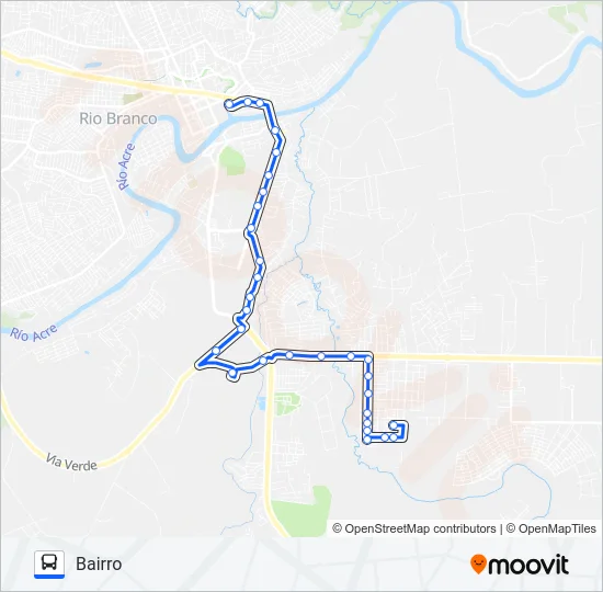 113 JACARANDÁ Bus Line Map
