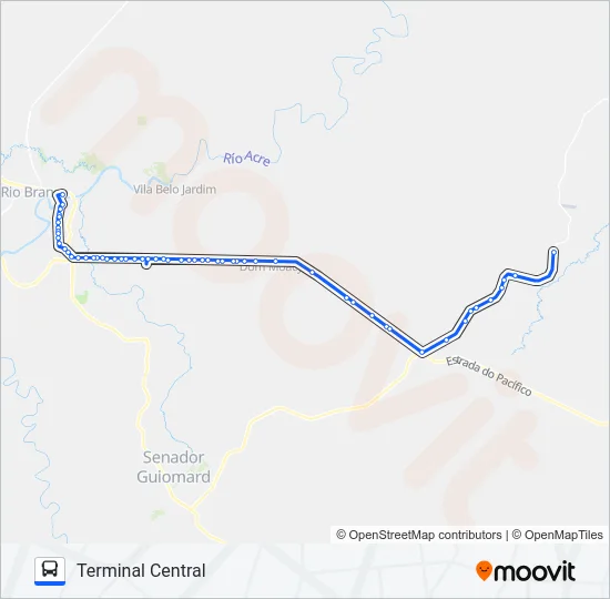134 BAIXA VERDE Bus Line Map