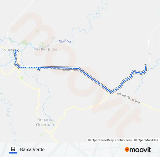 134 BAIXA VERDE Bus Line Map