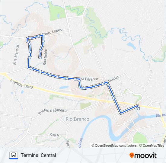 Mapa da linha 803 MANOEL JULIÃO de ônibus