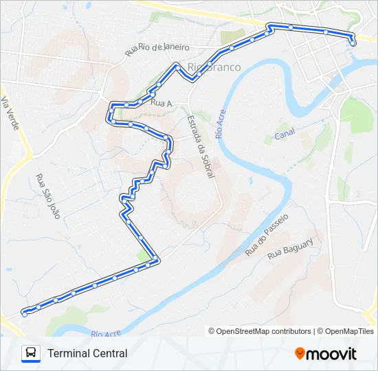 303 BAHIA/PALHEIRAL Bus Line Map