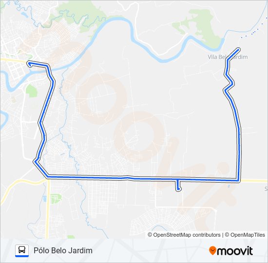 108 PÓLO BELO JARDIM bus Line Map