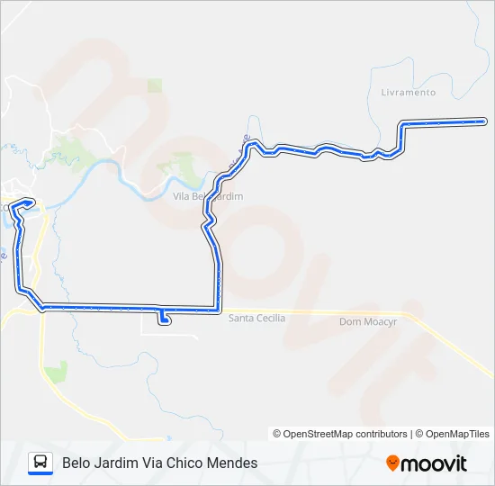 108 PÓLO BELO JARDIM Bus Line Map